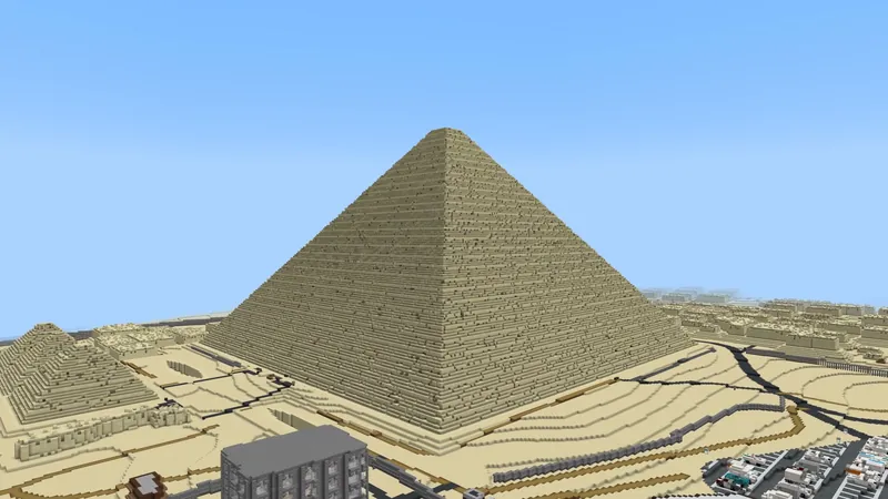 Drone orbit round the Great Pyramid