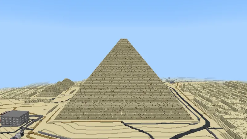Rising up the north face of the Great Pyramid