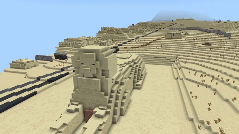 Round the Sphinx, a pyramid behind