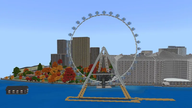 Round the London Eye from across the Thames