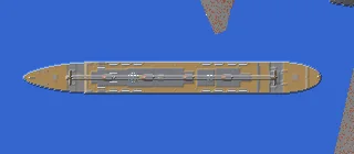 Overhead map of the The Titanic Minecraft world made by BlockMap